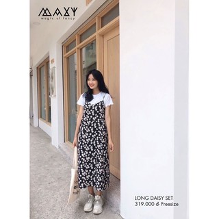 Đầm - daisy set - set hoa cúc gồm áo rời + váy 2 dây