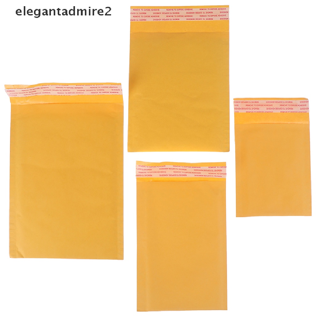 [gele] 10Pcs yellow kraft bubble mailers padded envelopes self seal shipping bags [ele]