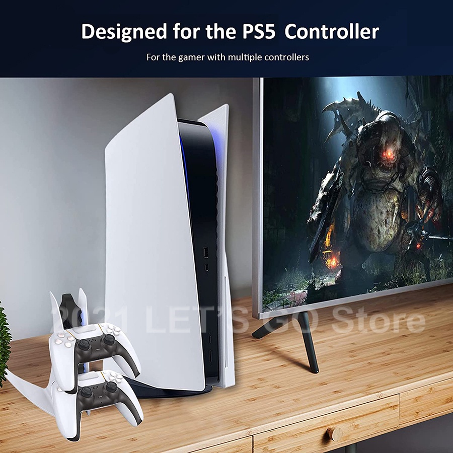 Bộ điều khiển không dây kép PS5 mới nhất sạc Dock Station Fast Charger cho Sony Playstation 5 PS 5 Dualsense Gamepad Phụ kiện