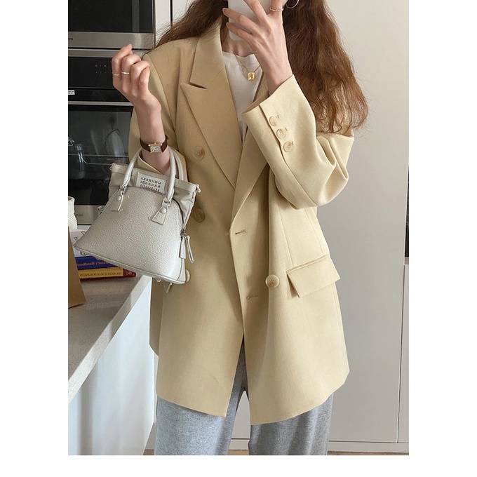 Áo Khoác Blazer Dáng Rộng Phong Cách Hàn Quốc Thời Trang Mùa Xuân  Mới