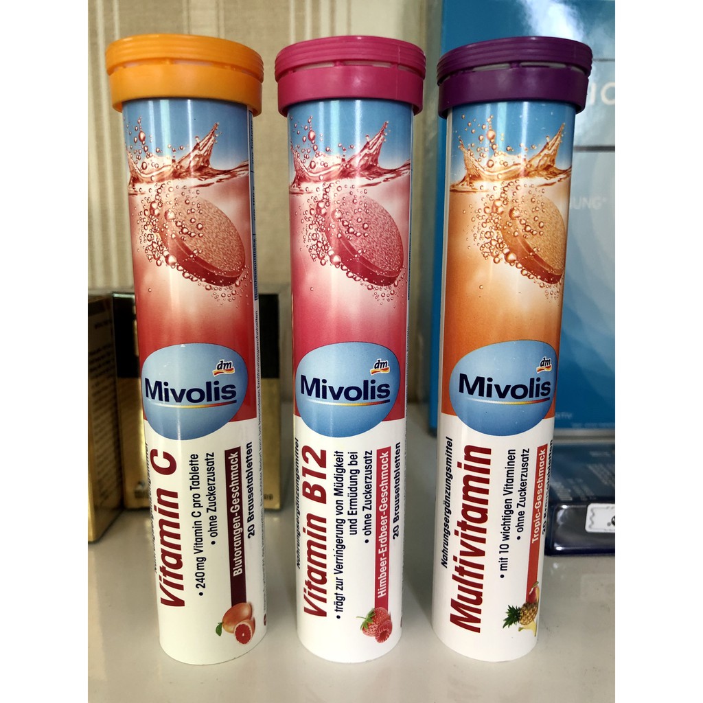 Viên sủi Mivolis Multivitamin vị trái cây tự nhiên - hàng nội địa Đức | BigBuy360 - bigbuy360.vn