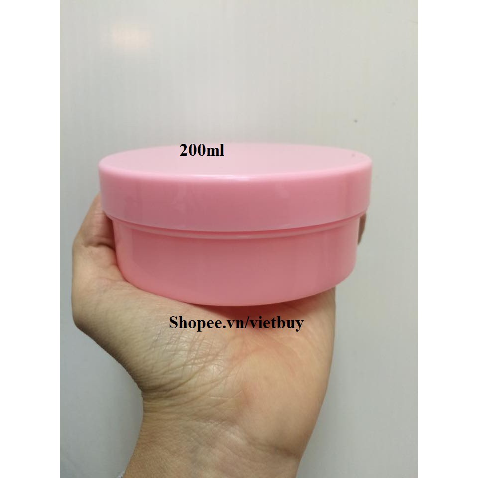 Hũ nhựa 200ml hồng