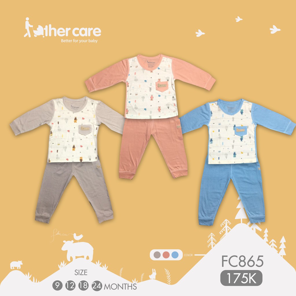 Bộ Quần áo trẻ em FatherCare Cổ tim DT - Báo  FC865