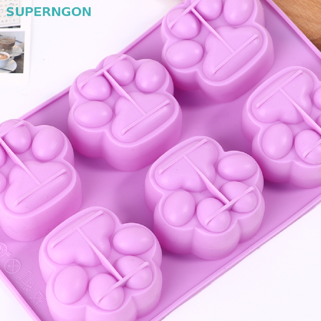 Khuôn Silicone Nhấn Bánh Hình Dấu Chân Chó Mèo