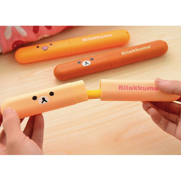 [Mã LIFEHLSALE2 giảm 10% đơn 0Đ] Hộp Đựng Bàn Chải GẤU RILAKKUMA Du Lịch Tiện Lợi Thế Hệ 2 H177