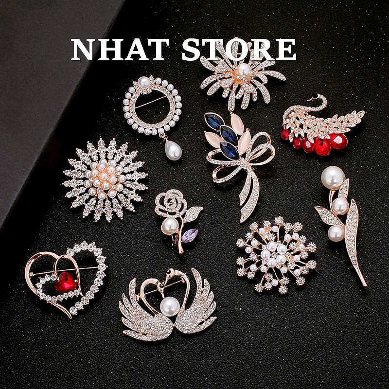 Combo ghim cài áo Hàn Quốc, trâm cài áo nữ Nhat Store nhatstore158