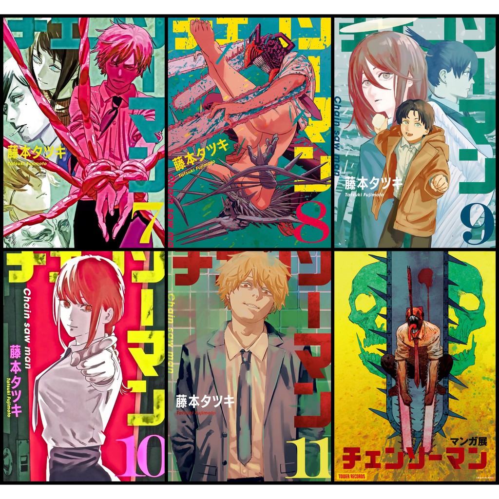 Bộ 6 Poster anime Chainsaw Man  - A3,A4,A5
