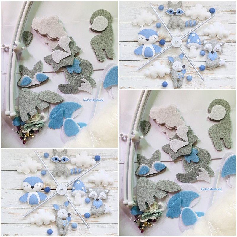 Bộ kit  làm treo nôi nai cáo xanh
