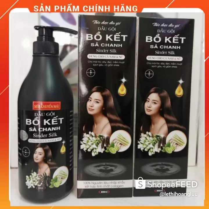 Dầu gội bưởi bồ kết sả chanh ai dè silk 800ml ( hàng chuẩn)