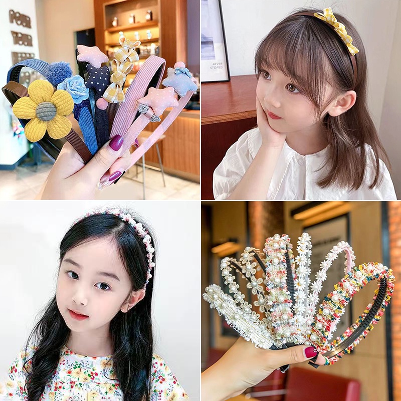 Băng Đô Đính Nơ Hoa Dễ Thương Dành Cho Bé Gái