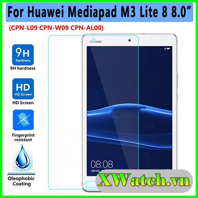 Kính Cường lực Huawei Mediapad M3 Lite 8.0 (8 inch) bảo vệ màn hình trong suốt