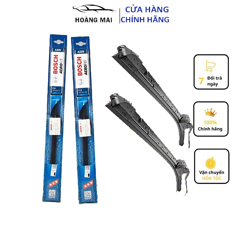 Gạt Mưa Ô Tô - Gạt Mưa Bosch Chính Hãng Loại Thân Mềm Không Xương Cao Cấp Gạt Siêu Sạch.