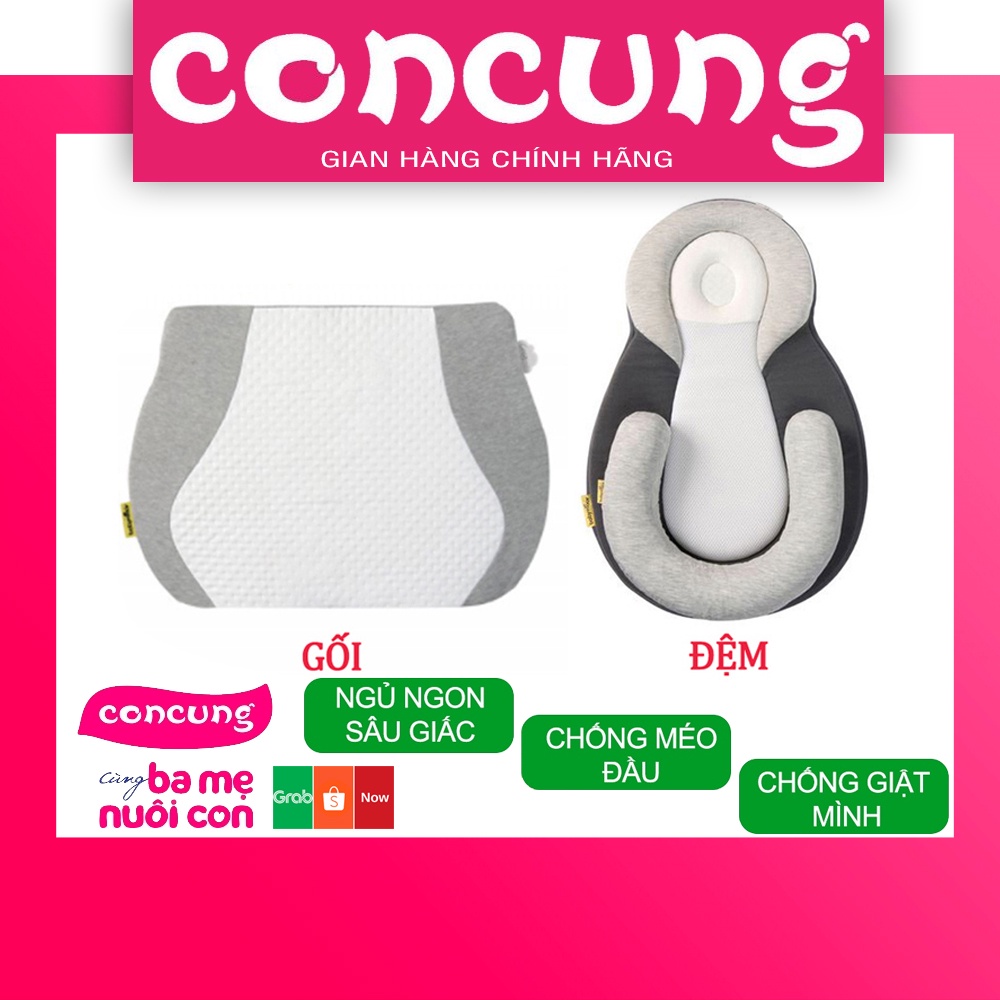 Đệm Ngủ Đúng Tư Thế Chống Trào Ngược Cho Bé 👨‍👩‍👧 FREE SHIP 👨‍👩‍👧 CHỐNG MÉO ĐẦU 👨‍👩‍👧 Giúp Bé Ngủ Ngoan