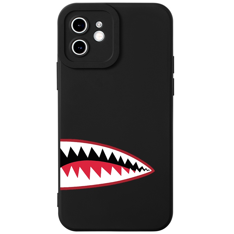 Ốp lưng JURSUE mềm chống bẩn hình độc lạ đen Cho iPhone 14 13 12 11 Pro Max SE 2020 X XR XS 8 7 ip 6S 6 Plus Y2253