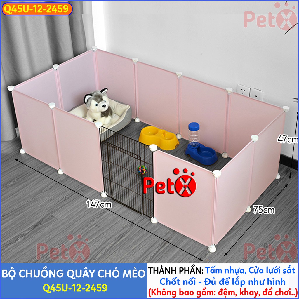 Quây chuồng chó mèo Petoka lắp ghép nuôi thú cưng sơn tĩnh điện giá rẻ-15