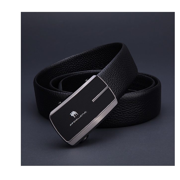 Thắt lưng nam da bò nguyên chất mặt khóa tự động hợp kim cao cấp