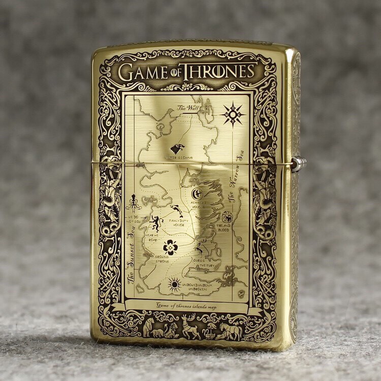 Bật Lửa Zippo Đồng Nguyên Khối Game of Thornes