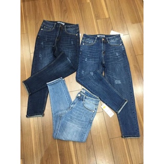 Quần jeans baggy 9 tấc co giãn xuất khẩu