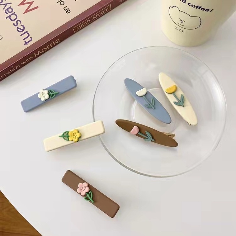 Kẹp Tóc Mái Vịt Hình Hoa Màu Sắc Ngọt Ngào Dễ Thương