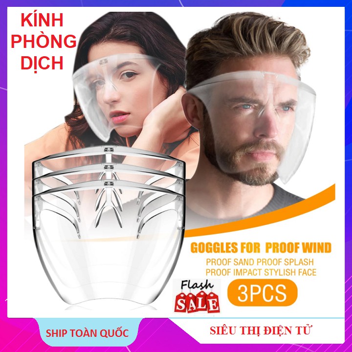 Kính Chắn  Acrylic Trong Suốt - FACE SHIELD - Kính Không Số Phòng Dịch Che Toàn Bộ Khuôn Mặt - Mới 2021