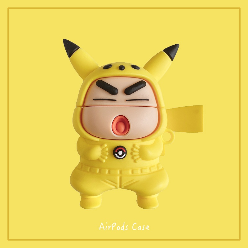 Vỏ silicone tai nghe ap 1/2/3/PRO Pokemon bạo lực siêu ngầu - [Tặng kèm móc khoá] Case Inpods 1056 CARBL