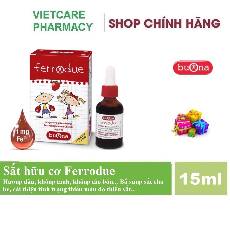 FERRODUE BUONA - Sắt hữu cơ nhỏ giọt hương dâu