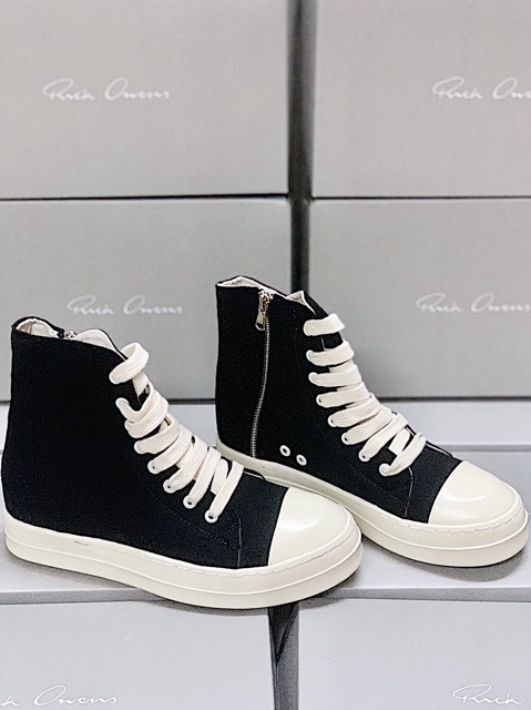 [Ảnh shop tự chụp] Giày Rick Owen cao cổ full box