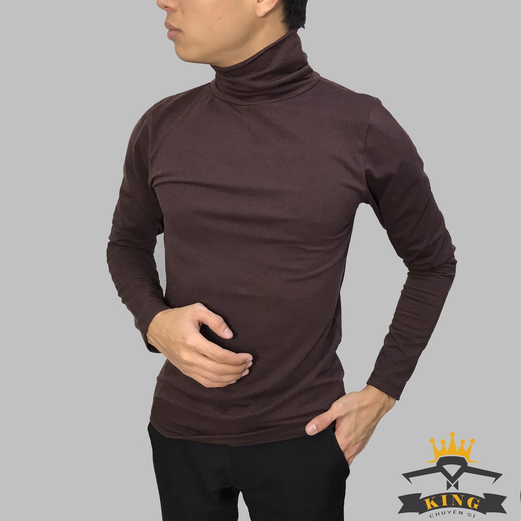 Áo cổ lọ nam ✅ Áo cổ cao nam giữ nhiệt tay dài, Chất thun COTTON co giãn cao cấp from áo ôm body siêu đẹp | BigBuy360 - bigbuy360.vn