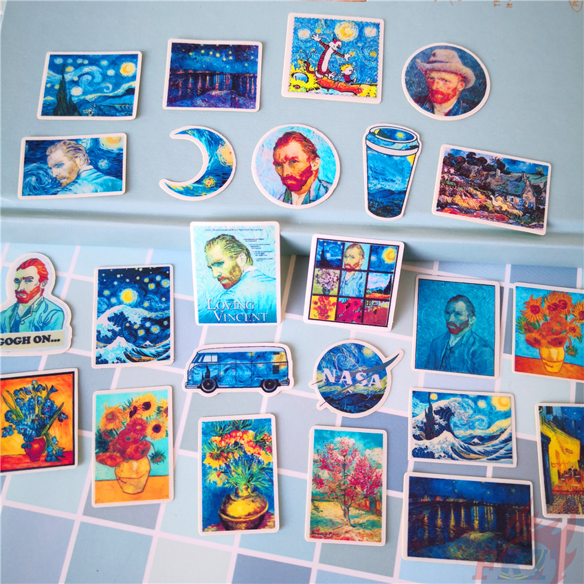 ❀ Loving Van Gogh Diary Manual Stickers ❀ 40Pcs/set DIY Album Scrapbooks Decor Stickers