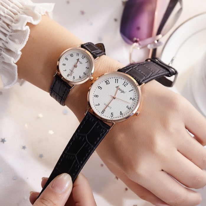 Đồng hồ thời trang nam nữ KASIQI chính hãng, dây da đeo êm tay, mặt số dể xem giờ ( Mã: AKSQ01 ) | BigBuy360 - bigbuy360.vn