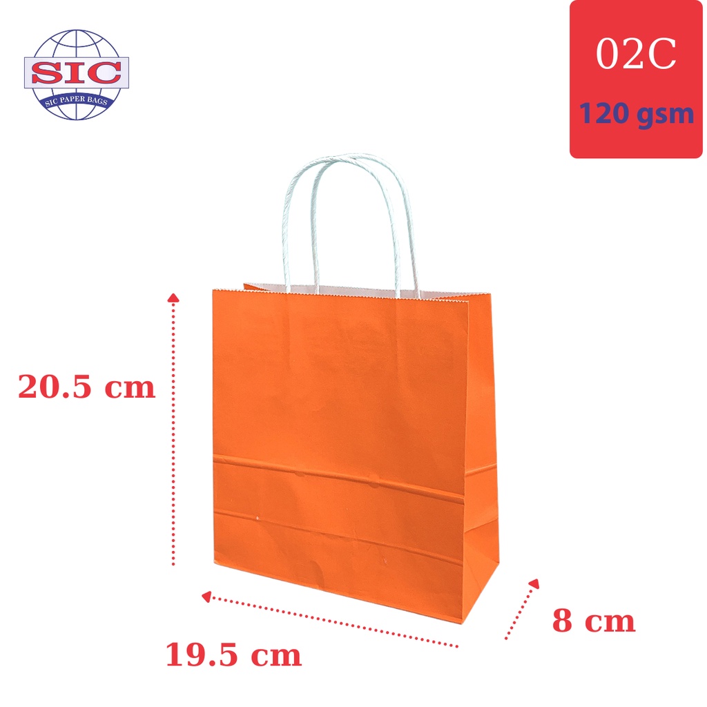 Túi giấy kraft Nhật Bản in màu đựng quà tặng mã 02: 19.5x8x20.5cm có quai