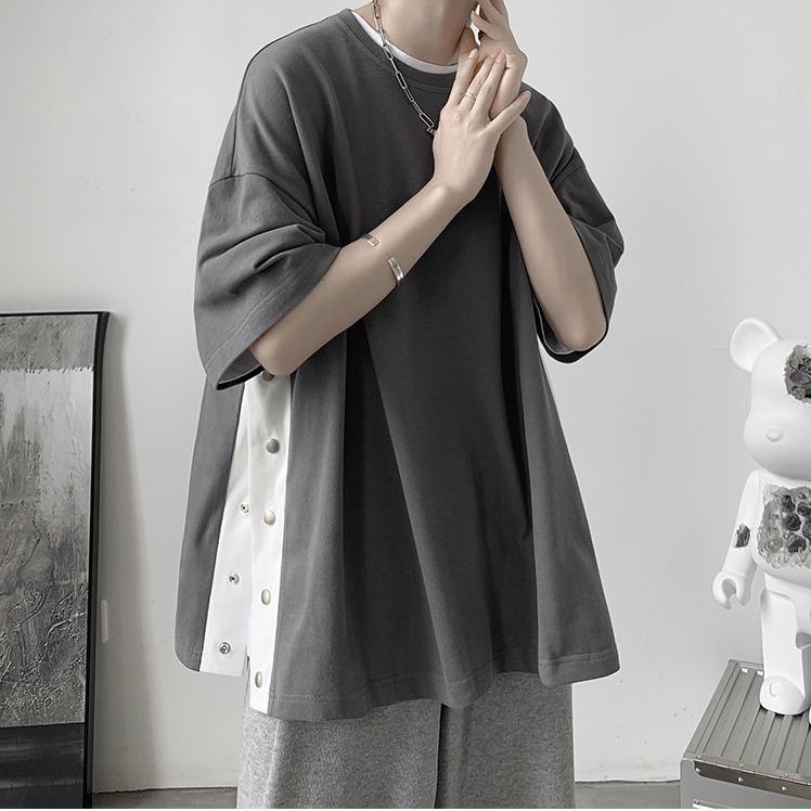 Áo Thun Tay Ngắn Dáng Rộng Phong Cách Hong Kong Thời Trang Mùa Hè Cho Học Sinh