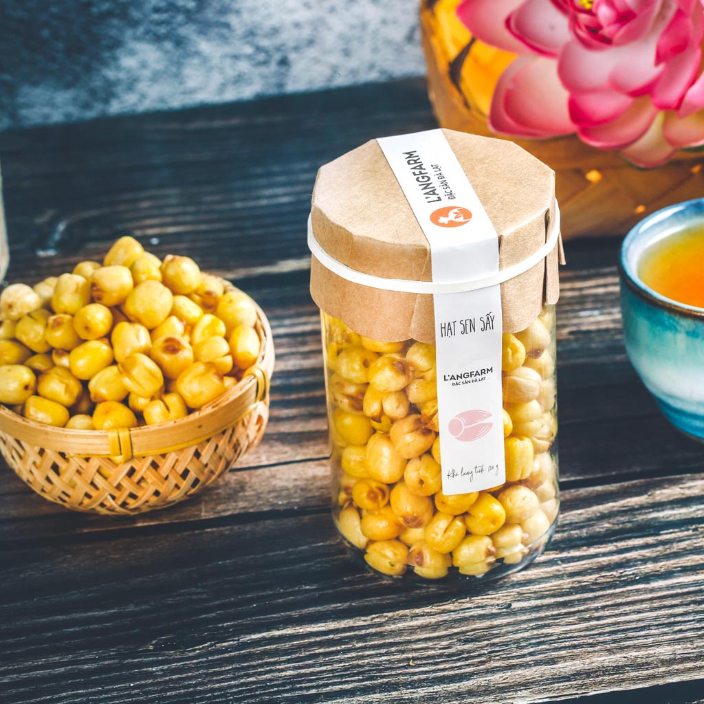 Hạt sen sấy L'angfarm, 120g, hũ, mẫu tobita