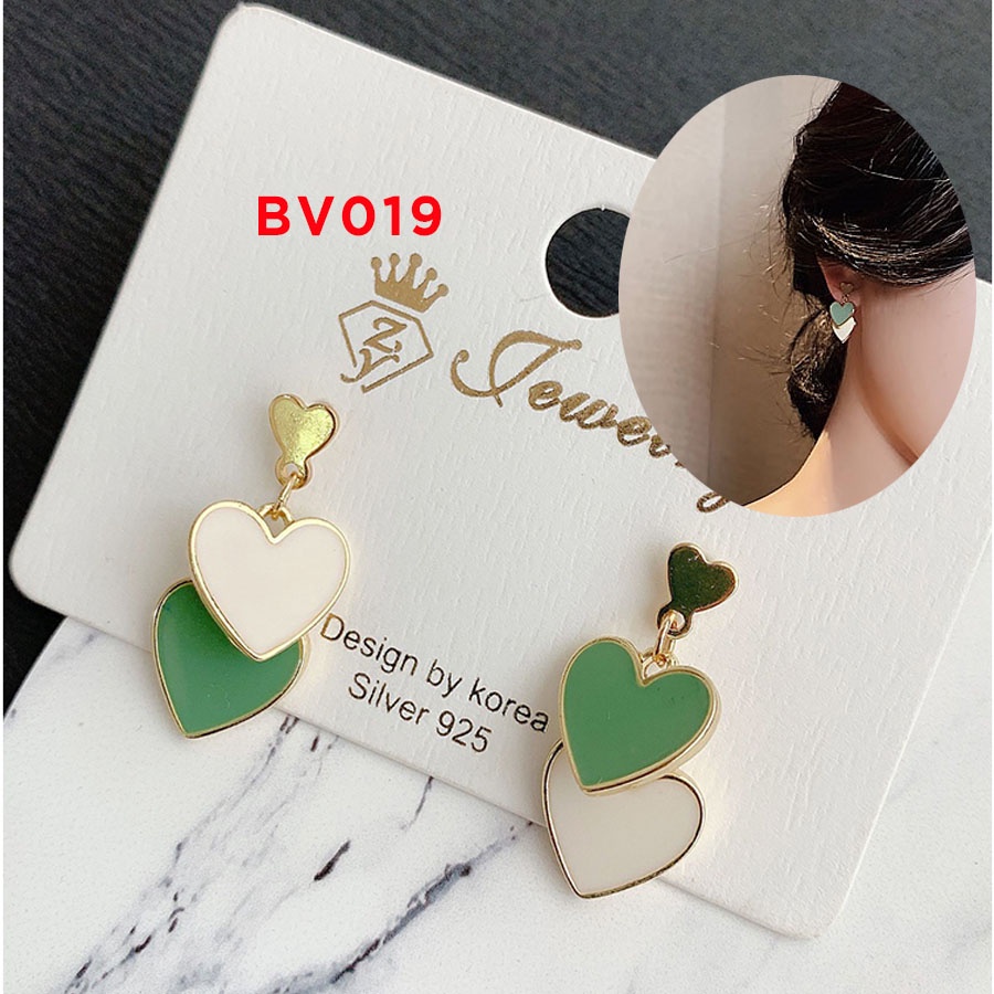 Bông Tai Nữ, Bộ Sưu Tập Nhiều Mẫu, Khuyên Tai Xinh Xắn Phong Cách Hàn Quốc