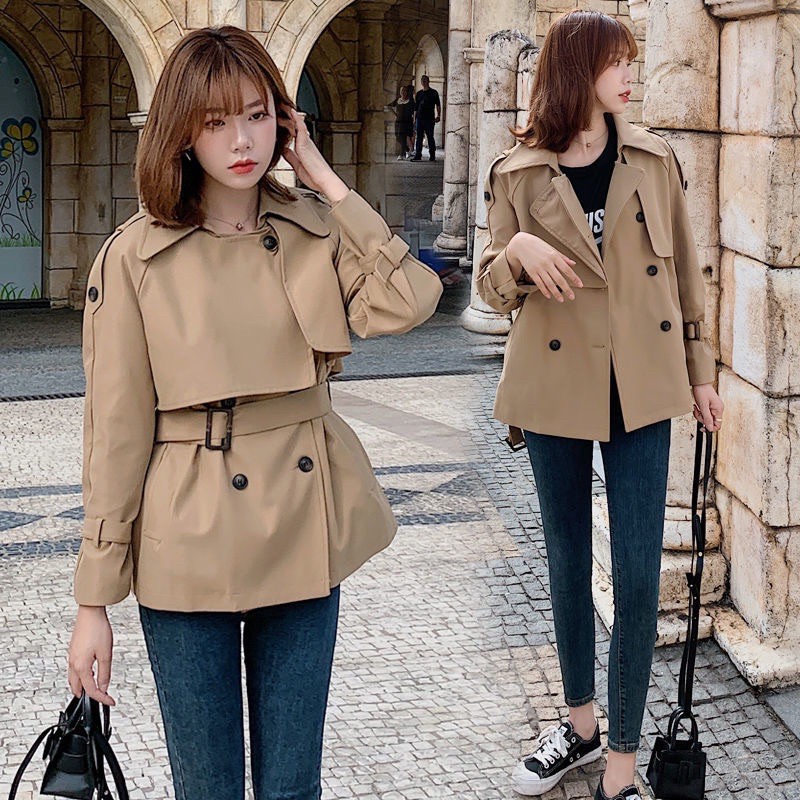 Giảm Giá Áo Măng Tô Nữ Dáng Ngắn Ulzzang Hàn Quốc Hàng Quảng Châu Cao Cấp -  Áo Mangto Kaki Nữ Dáng Ngắn Hàng Đẹp - Beecost