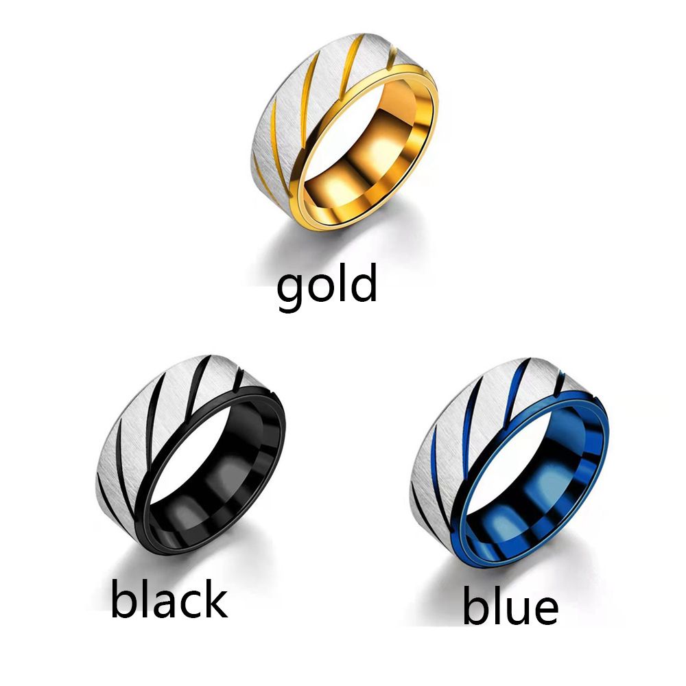 Nhẫn Đeo Tay Bằng Thép Titan Họa Tiết Sóng Thời Trang Cá Tính Cho Nam Và Nữ