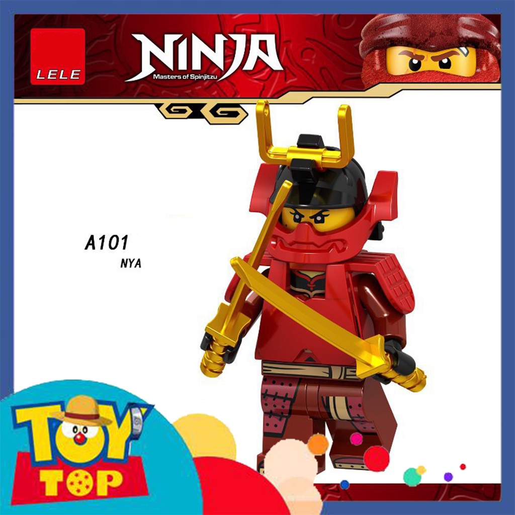 [Một con] Đồ chơi lắp ghép Ninja : Minifigure Ninjago nhân vật quái xương , Lloyd vàng , Overlord A098 A105