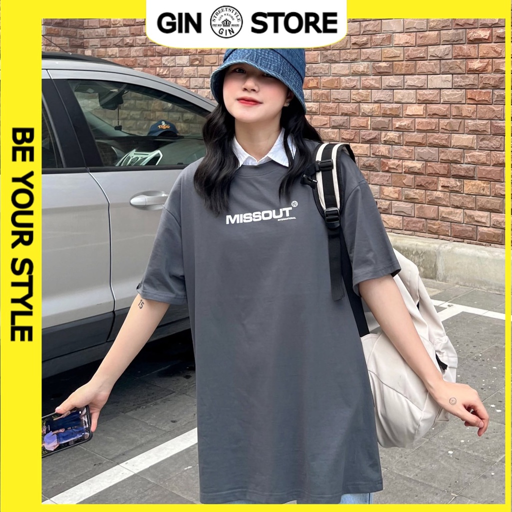 Áo thun form rộng MISSOUT - Áo phông MISSOUT nam nữ phong cách Unisex - Gin store