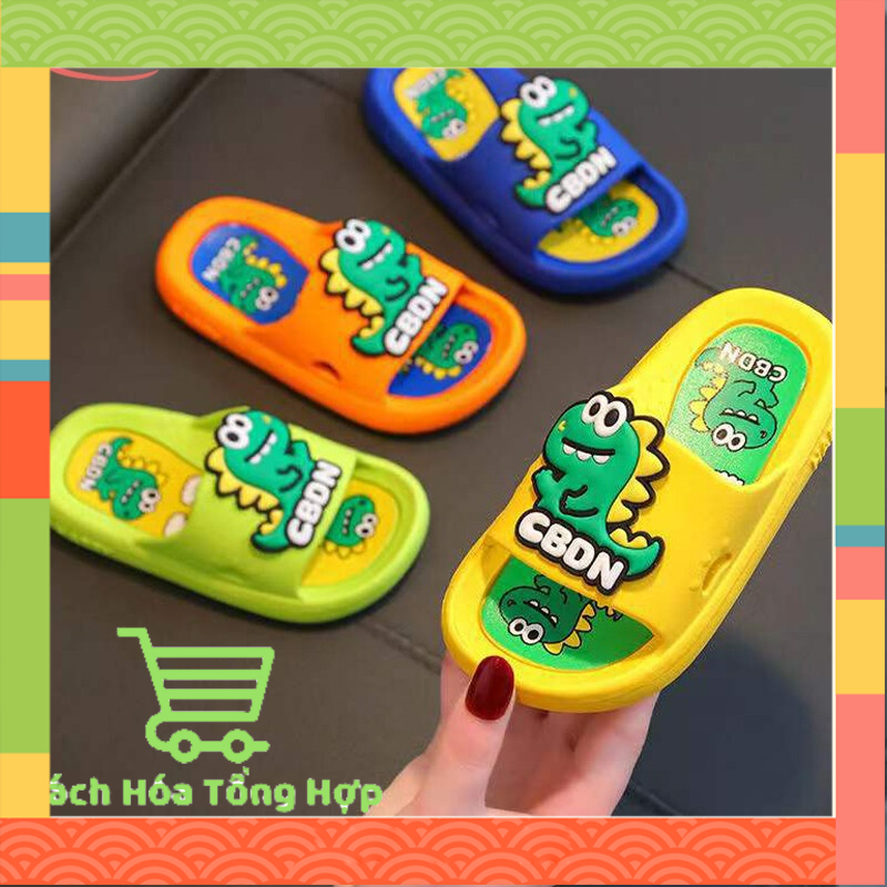 Dép Trẻ Em Đúc Nguyên Khối Siêu Bền hình Khủng Long Cute Cho Bé |