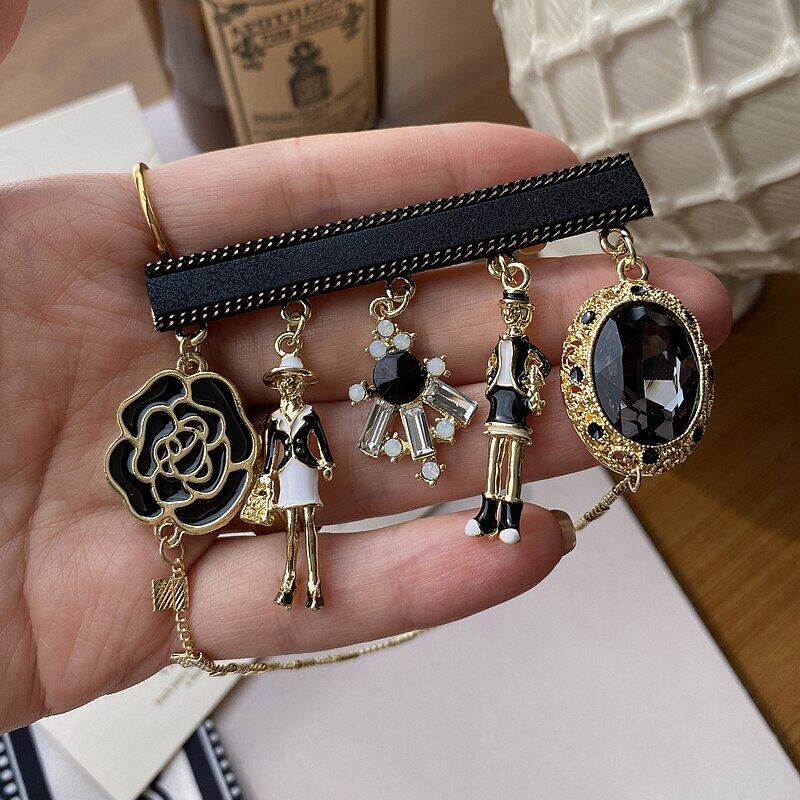 Trâm Cài Áo Hình Hoa Trà Đính Ngọc Trai Phong Cách Pháp Thời Trang Sang Trọng