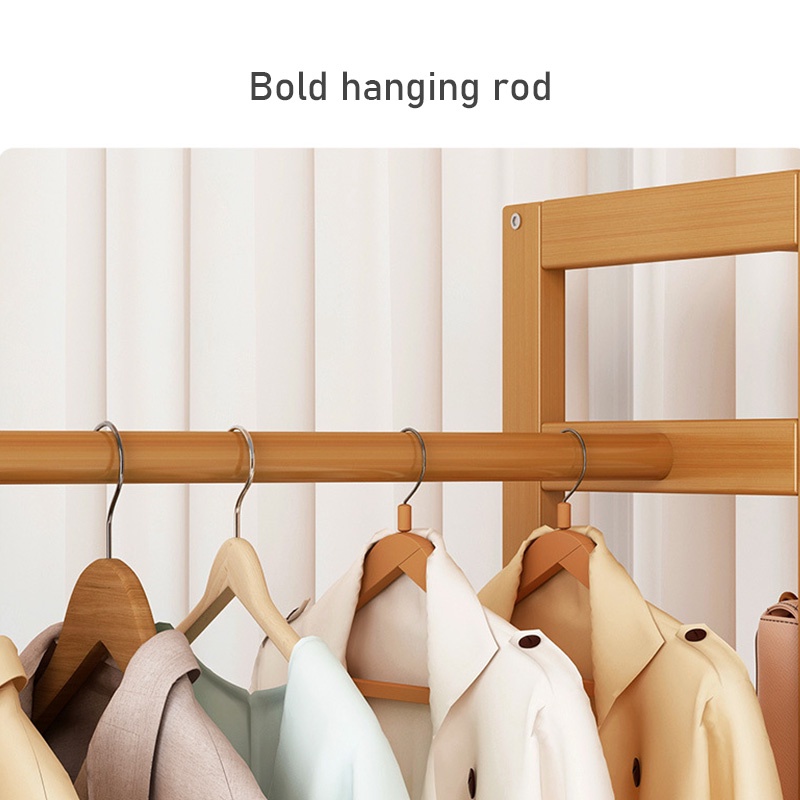 Nafenai Giá treo quần áo bằng gỗ trơn đa năng tối giản hiện đại trong nhà và phòng ngủ tại nhà