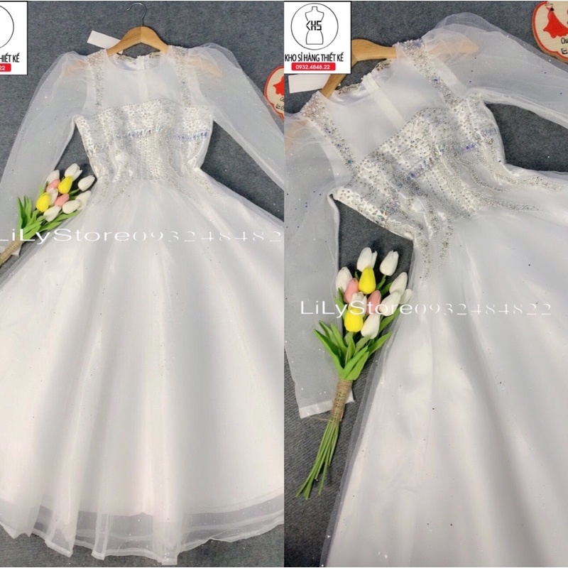 ĐẦM XOÈ DỰ TIỆC ĐÍNH ĐÁ full size S/M/L/XL ( ẢNH VÀ VIDEO CHỦ SHOP CHỤP 1000%)