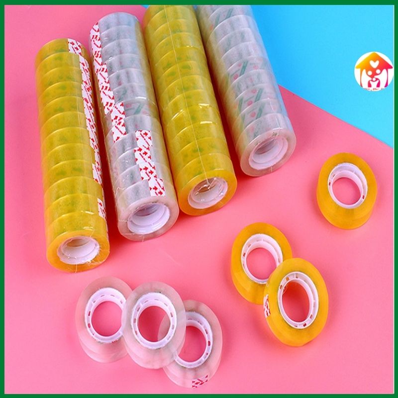 Băng dính nhỏ rộng 1,2cm dài 30m siêu dính màu trắng -màu vàng