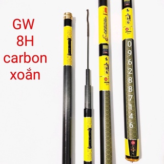 Cần câu tay GW 8h carbon xoắn tải cá 15kg - cần câu tay GW 8h carbon xoắn tải cá 15kg