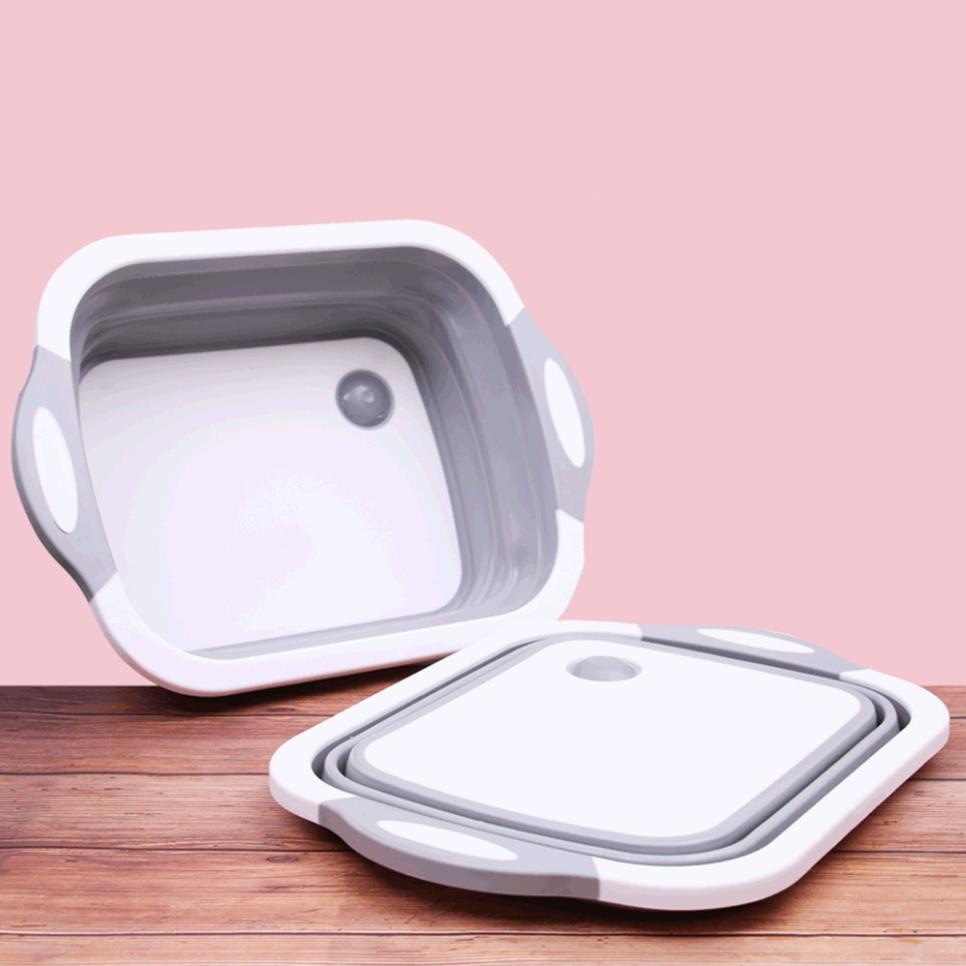 Chậu, thau kiêm thớt đa năng gấp gọn tiện dụng 3 trong 1 kích thước 30 x 40cm GIÁ SỈ