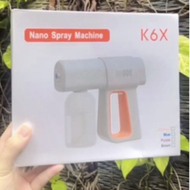 Máy Phun Khử Khuẩn Cầm Tay K5 K6X Cao Cấp [Có Đèn Hồng Ngoại] Máy xịt khử khuẩn phun sương mini 6 tia laser