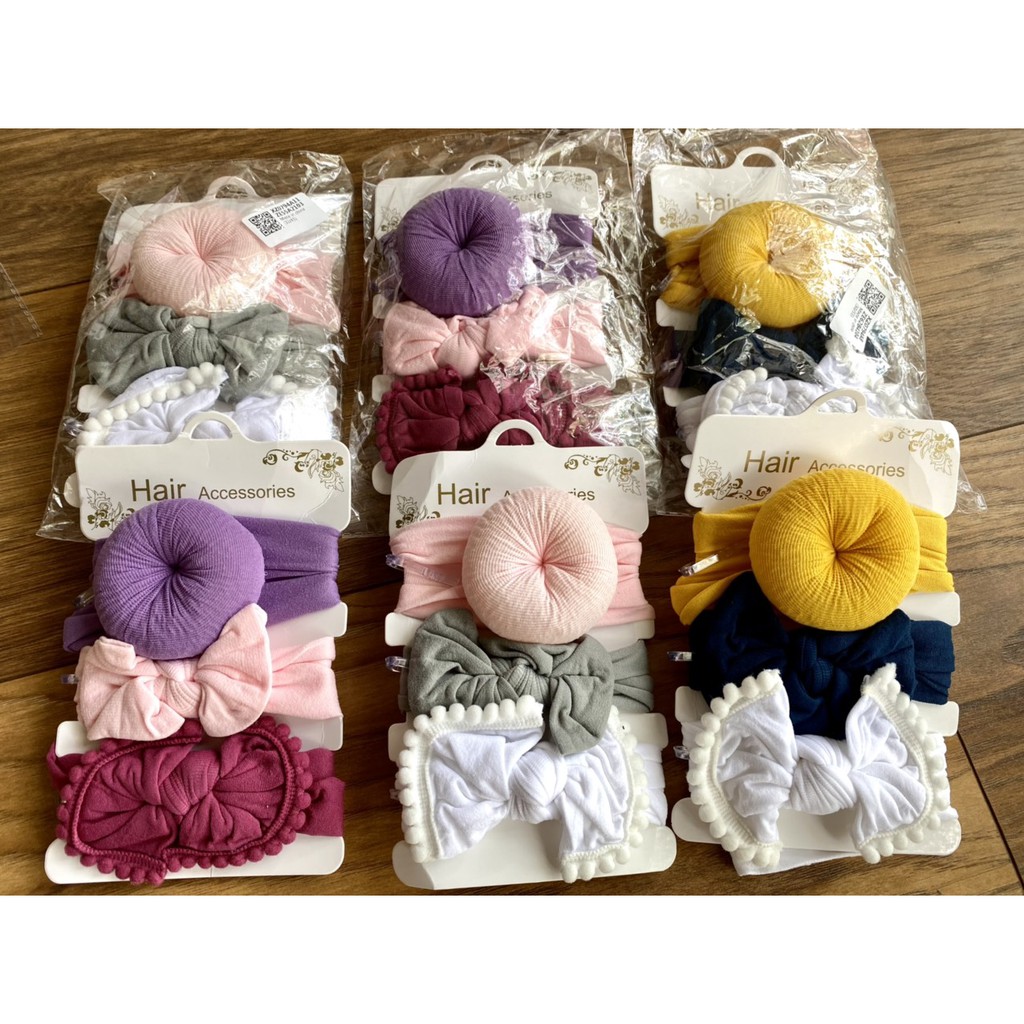 SET 3 BĂNG ĐÔ TÓC ĐỦ MÀU SƠ SINH