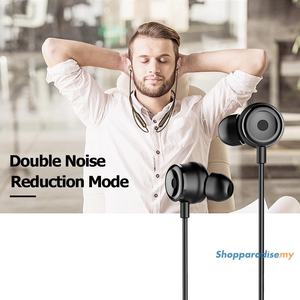 ♥DSP♥BASEUS SIMU S15 Wireless Bluetooth Neckband Noise Canceling Stereo Earphone