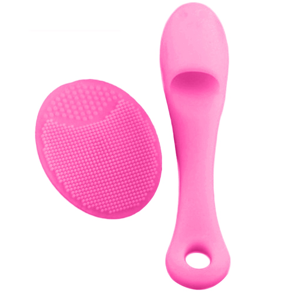 [Hàng mới về] 2 Bàn chải silicon mềm rửa mặt loại bỏ mụn đầu đen hiệu quả