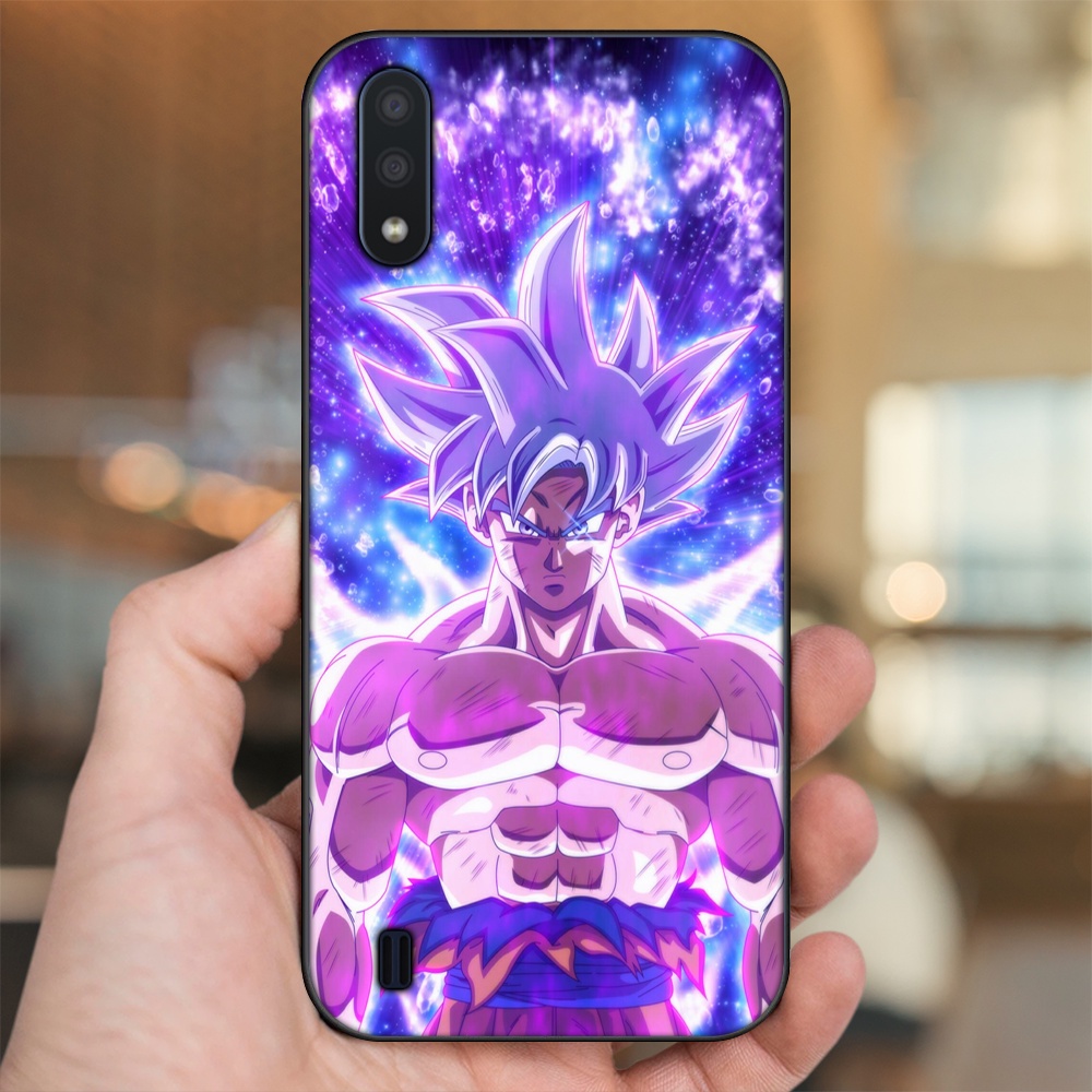 Ốp lưng Samsung A01 viền đen in hình Goku Dragon Ball
